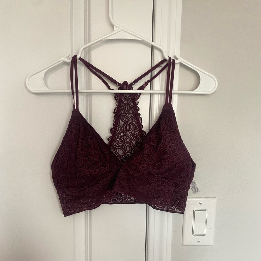 burgundy bralette. size medium. from american eagle